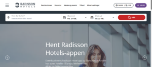 Radisson Hotels forside