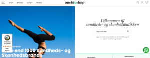 OneBioShop forside